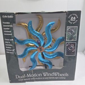 Echo Valley Starfish Dual Motion WindWheels Garden Spinner Stake 4361GT NIB